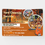 Customize Yard Leaf Clean Up Business Promotional 横断幕 (横)
