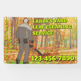 Customize Yard Leaf Clean Up Business Promotional 横断幕