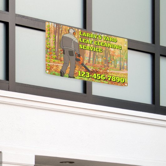 Customize Yard Leaf Clean Up Business Promotional 横断幕 (ビルの外側)