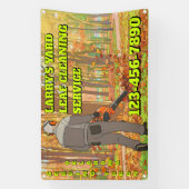 Customize Yard Leaf Clean Up Business Promotional 横断幕 (縦)