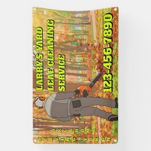 Customize Yard Leaf Clean Up Business Promotional 横断幕 (縦)