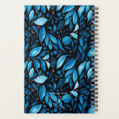 Customize Year 2026 Black/Blue Botanical Planner プランナー手帳 (裏面)