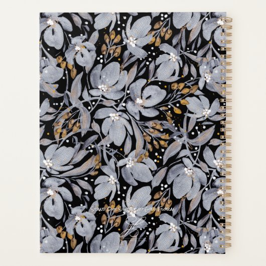 Customize Yearly 2026 Stand Out Silver & Gold  Pla プランナー手帳 (裏面)