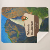 Customize Yosemite Falls Park Family Adventure シェルパブランケット (正面(横))