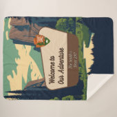 Customize Yosemite Valley Family Camping Adventure シェルパブランケット (正面(横))
