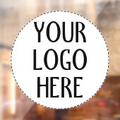 Customize Your Black White company logo ウィンドウサイン (シート2)