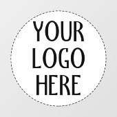 Customize Your Black White company logo ウィンドウサイン (シート)