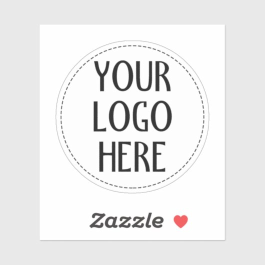 Customize Your Black White company logo シール (シート)