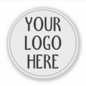 Customize Your Black White company logo シール (正面)