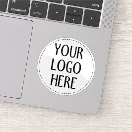 Customize Your Black White company logo シール