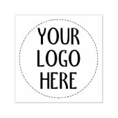 Customize Your Black White company logo セルフインキングスタンプ (デザイン)