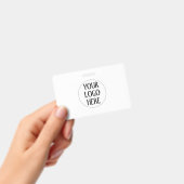 Customize Your Black White company logo バッジ (手持ち)