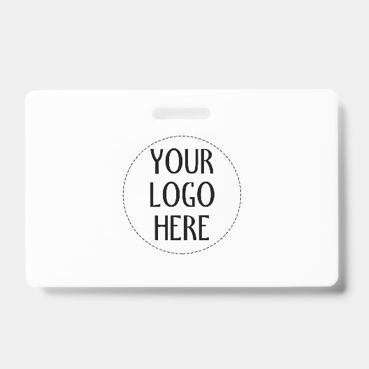 Customize Your Black White company logo バッジ (正面)