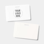 Customize Your Black White company logo バッジ (正面＆裏面)