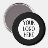 Customize Your Black White company logo マグネット (正面/裏面)