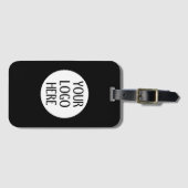 Customize Your Black White company logo  ラゲッジタグ (正面横)