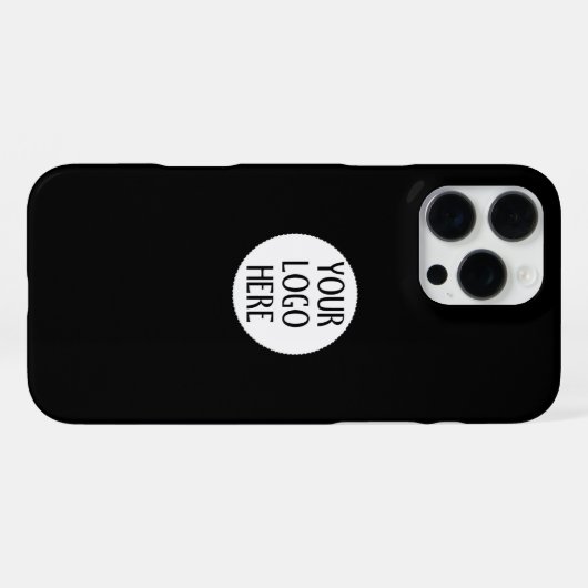 Customize Your Black White company logo iPhoneケース (裏面横)