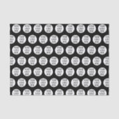 Customize Your Black White company logo pattern 薄葉紙 (正面)