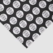 Customize Your Black White company logo pattern 薄葉紙 (詳細)