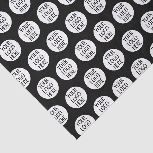 Customize Your Black White company logo pattern 薄葉紙 (詳細)