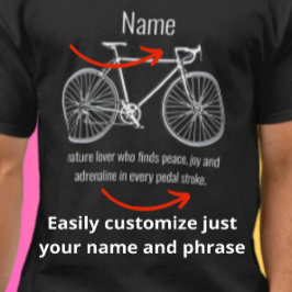 Customize Your Funny Cyclist Name Tシャツ