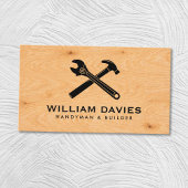 Customize Your Logo | Handyman Plywood Texture 名刺