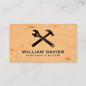 Customize Your Logo | Handyman Plywood Texture 名刺 (正面)