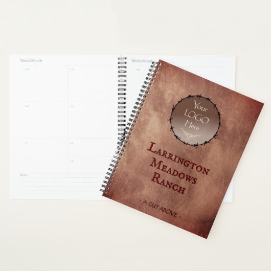 Customize Your Logo Horse Ranch Business Planner プランナー手帳 (ディスプレー)