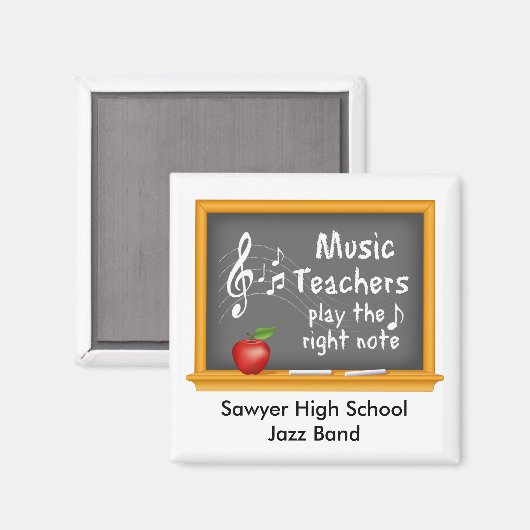 Customize Your Music Teachers Play the Right Note マグネット (正面/裏面)