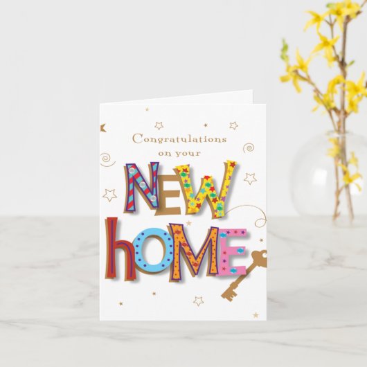 Customize Your New Home Card - Congratulations カード (黄色い花)
