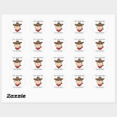 Customize Yourself Brown Cowboy ラウンドシール (シート)