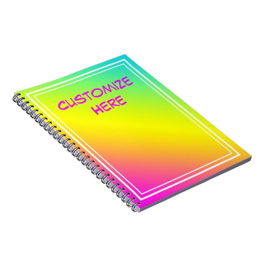 Customizeableのカラフルのメモ帳 ノートブック (右側)