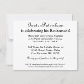 Customizeableのクラシックカーの退職パーティーの招待 招待状 (裏面)