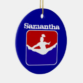 Customizeableのチアリーダーのオーナメント セラミックオーナメント (右)
