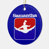 Customizeableのチアリーダーのオーナメント セラミックオーナメント (左)