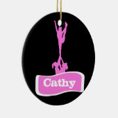 Customizeableのチアリーダーの発育阻害のオーナメント セラミックオーナメント (右)