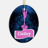 Customizeableのチアリーダーの発育阻害のオーナメント セラミックオーナメント (右)