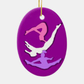 Customizeableのトランポリンの体育専門家のオーナメント セラミックオーナメント (裏面)