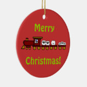 Customizeableのヒツジのクリスマスのオーナメント セラミックオーナメント (右)