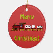 Customizeableのヒツジのクリスマスのオーナメント セラミックオーナメント (左)