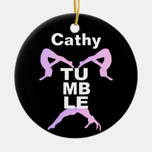 Customizeableの転落の黒いオーナメント セラミックオーナメント (正面)