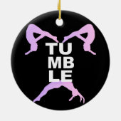 Customizeableの転落の黒いオーナメント セラミックオーナメント (裏面)