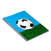 customizeableハートのサッカーボール ノートブック (右側)