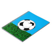 customizeableハートのサッカーボール ノートブック (左側)