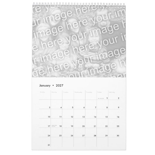 customizeable父の日のカレンダー カレンダー (1月 2027)