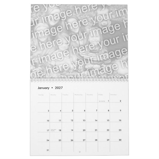 customizeable父の日のカレンダー カレンダー (1月 2027)