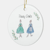 Customizeable Nutcracker Party Girls Keepsake セラミックオーナメント (左)