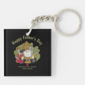 Customized and Personalized Handyman Garden Gnome キーホルダー (裏面)