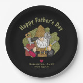 Customized and Personalized Handyman Garden Gnome ペーパープレート (正面)