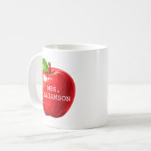 Customized Apple Teacher Gift コーヒーマグカップ (正面左)